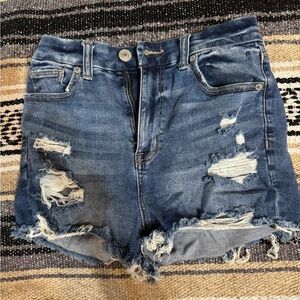 Distressed Denim Shorts